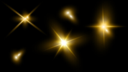 Sparkling overlay of radiant starburst, glowing flare, dazzling spark, glistering beam, crystal shine, fiery light, festive orange sparkle, fantasy explosion, solar flash design and celebration vector