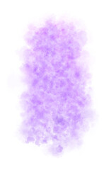 Fototapeta premium Vertical vibrant violet smoke column with soft edges isolated on transparent background realistic glowing mist effect