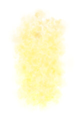Vertical yellow smoke column with soft edges isolated on transparent background realistic bright mist effect