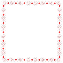 Simple Square Frame with White Background, Border Frame and Photo Frame, Unique Red Frame
