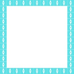 Simple Square Frame with White Background, Unique Border Frame and Photo Frame, Blue Color Frame