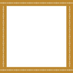 Obraz premium Simple Square Frame with White Background, Unique Border Frame and Photo Frame, Sharp Golden Square Frame