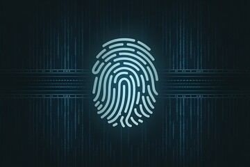 Digital Fingerprint Representation with Abstract Technology Backdrop