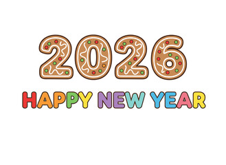 Christmas gingerbread cookies, glazed in bright colors, perfect for winter holiday feasts