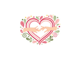 Hands cradling a heart symbolize the International Day of Non-Violence, where human hands offer support, aid charity work, and foster voluntary solidarity within the community