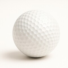 White golf ball with dimpled texture isolated on white background