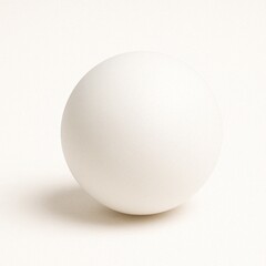 Minimalist White Ping Pong Ball on Neutral Background