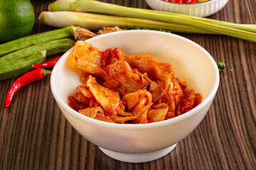 Fermented spicy Korean Kimchi cabbage
