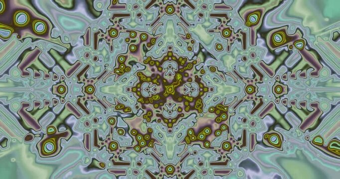 Dynamic tunnel video loop featuring intricate patterns and vibrant green hues with seamless motion for an engaging screensaver experience