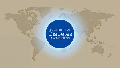 Global diabetes awareness and prevention campaign illustrating worldwide health concerns