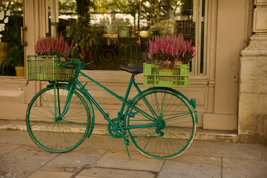 retro bicycle in the street - Powered by Adobe