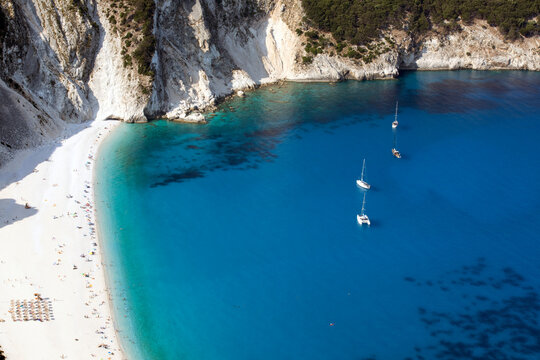Kefalonia - Greece - August 15, 2025: Myrtos beach, Kefalonia,  Greece.