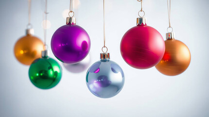Colorful Christmas Ornaments Hanging for Festive Season Decoration