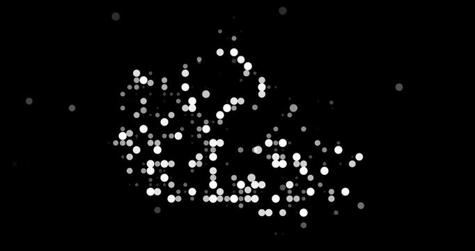 Kinetic Orbs Flying In to Shape Canada Silhouette