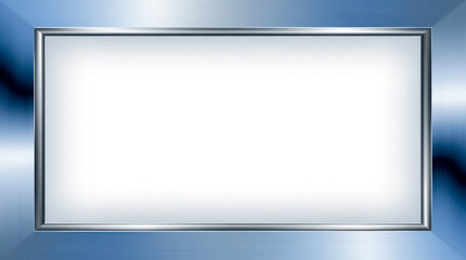 Obraz premium modern corporate presentation frame background, abstract metallic blue and silver accents