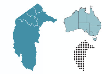 Obraz premium Set maps of Australian Capital Territory