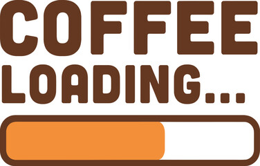 Coffee loading banner advertisement design