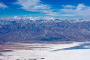 View from Dante's View of the Badwater salt flats, Death Valley National Park, California