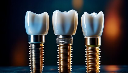 detailed view of dental implants highlighting their unique designs and materials essential for modern dental procedures