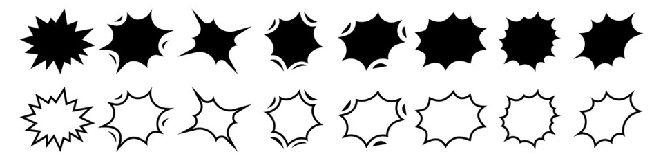 Plakat Boom icon. Explosion comic element