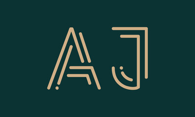 AJ A aj initial logo | initial based abstract modern minimal creative logo, vector template image. luxury logotype logo, real estate homie logo. typography logo. initials logo