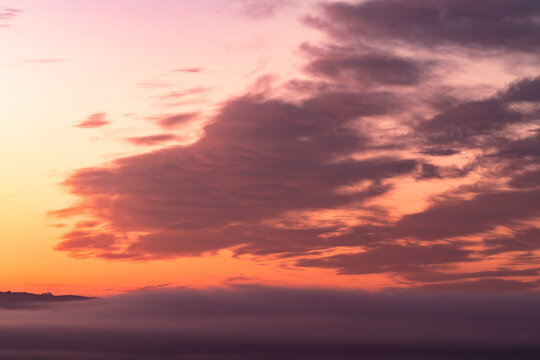 sunset in the sky
