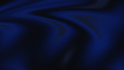 Elegant dark blue satin fabric texture with soft grainy waves