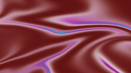 Elegant maroon satin background with grainy texture and neon blue swirl