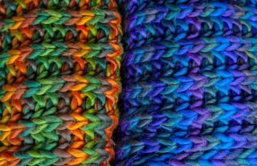 Colorful wool scarfs
