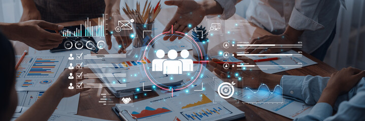 A dashboard for customer relationship management (CRM). The data analysis and market research help...