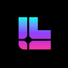 Letter L star light modern creative logo design