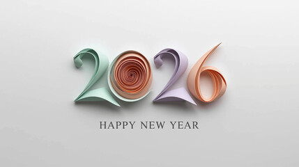 Happy New Year 2026 vector designs featuring modern and elegant interpretations of the numerals “2026.”