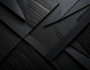 Dark abstract composition of layered angular shapes