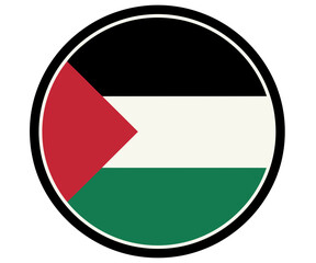 Fototapeta premium Palestine Flag Icon A symbolic representation of Palestinian heritage, identity, and national pride, reflecting the history, culture, and aspirations of the Palestinian people