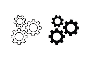Gear icon. Setting symbol. Cogwheel vector icon. Gear symbol.
