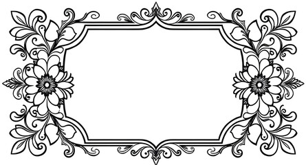vintage, drawn, border, design, vector, illustration, decorative, frame, ornate, elegant, classic, floral, foliage, leaves, flourish, hand-drawn, artistic, stylish, retro, old-fashioned, minimal, mode