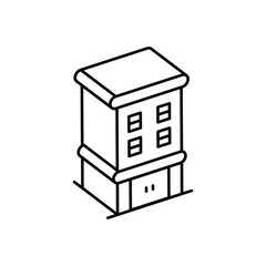 Hotel icon clean and modern vector illustration