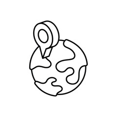 Globe icon clean and modern vector illustration