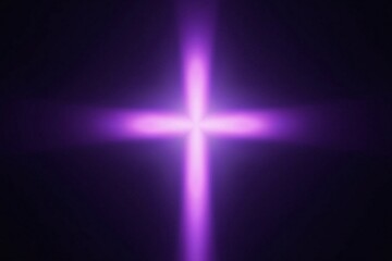 glowing cross on dark background