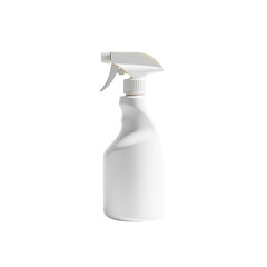 White Spray Bottle for Cleaning Solutions on a Transparent Background