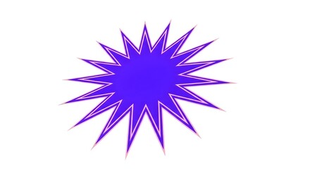 Etiqueta adhesiva de insignia en blanco con color púrpura, elemento decorativo, archivo en formato PNG