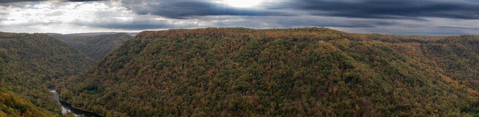 new river gorge bridge national park in peak fall, West Virginia