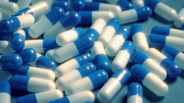 Medical Capsules Pills Pouring Out 2 Shots
