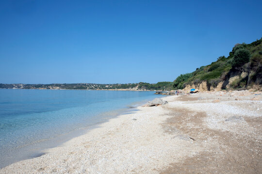 Kefalonia- Greece - August 15, 2025: Kanali beach, Kefalonia,  Greece.