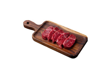 Beef for grilling in png file png 파일의 구이용 소고기