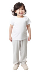 PNG Woman in white t-shirt portrait standing sleeve.