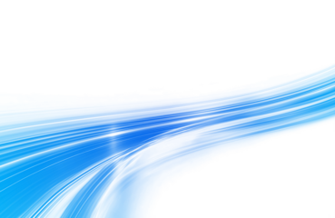 Blue light streaks exposure motion effect isolated on a white or transparent PNG background. Ideal for digital design, futuristic visuals, tech art, and glowing motion graphics projects.