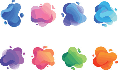 Obraz premium Abstract Fluid Shapes Illustration – Modern Gradient Vector Design for Creative Projects
