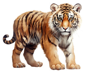 Fototapeta premium PNG Cute bengal tiger wildlife animal mammal.