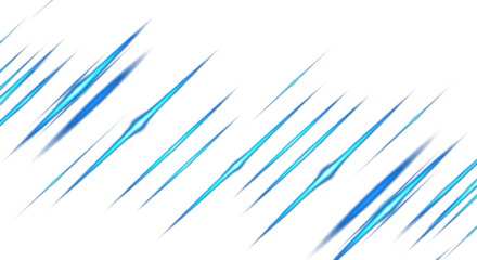 electric blue neon streaks glowing energy lines diagonal motion blur fast light trails glowing reflections clean png